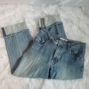 Chico's Platinum Cuffed Cropped Jeans